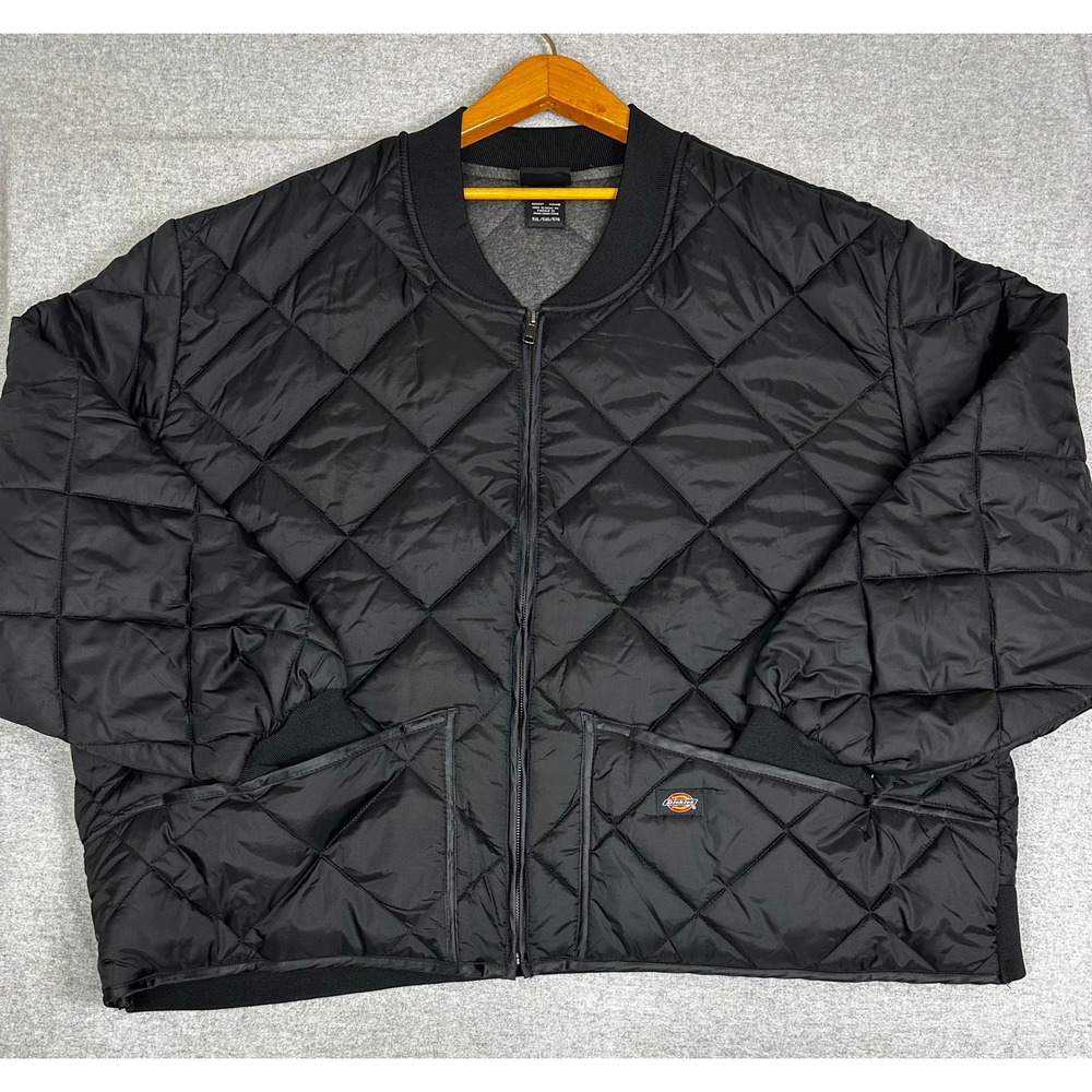 Dickies Quilted Puffer Bomber Jacket Mens 5XL Full Zip Workwear Utility Coat
